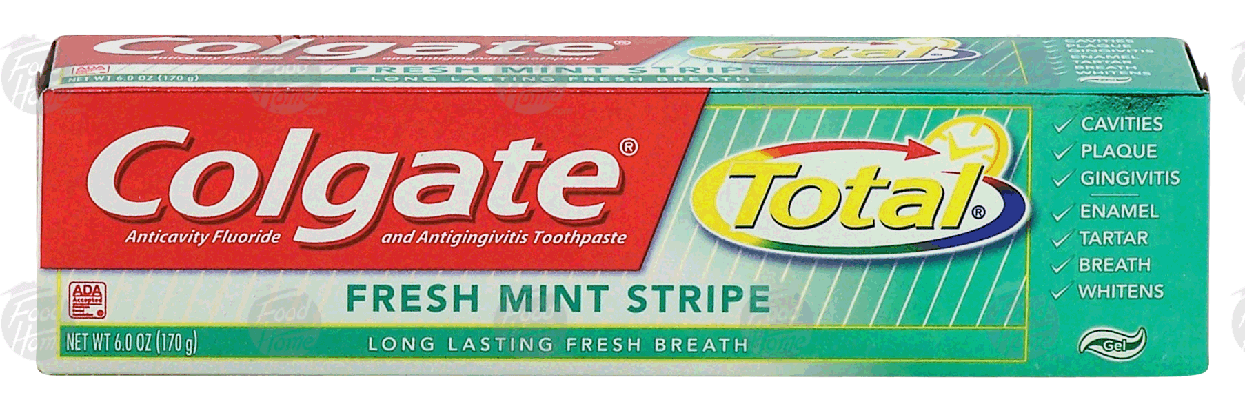 Colgate Total anticavity fluoride and antigingivitis toothpaste, fresh mint stripe gel Full-Size Picture